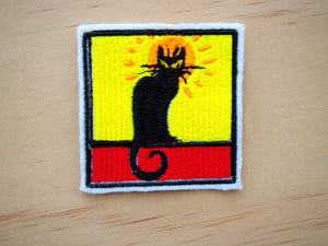 Black Cats in squares (Iron on)