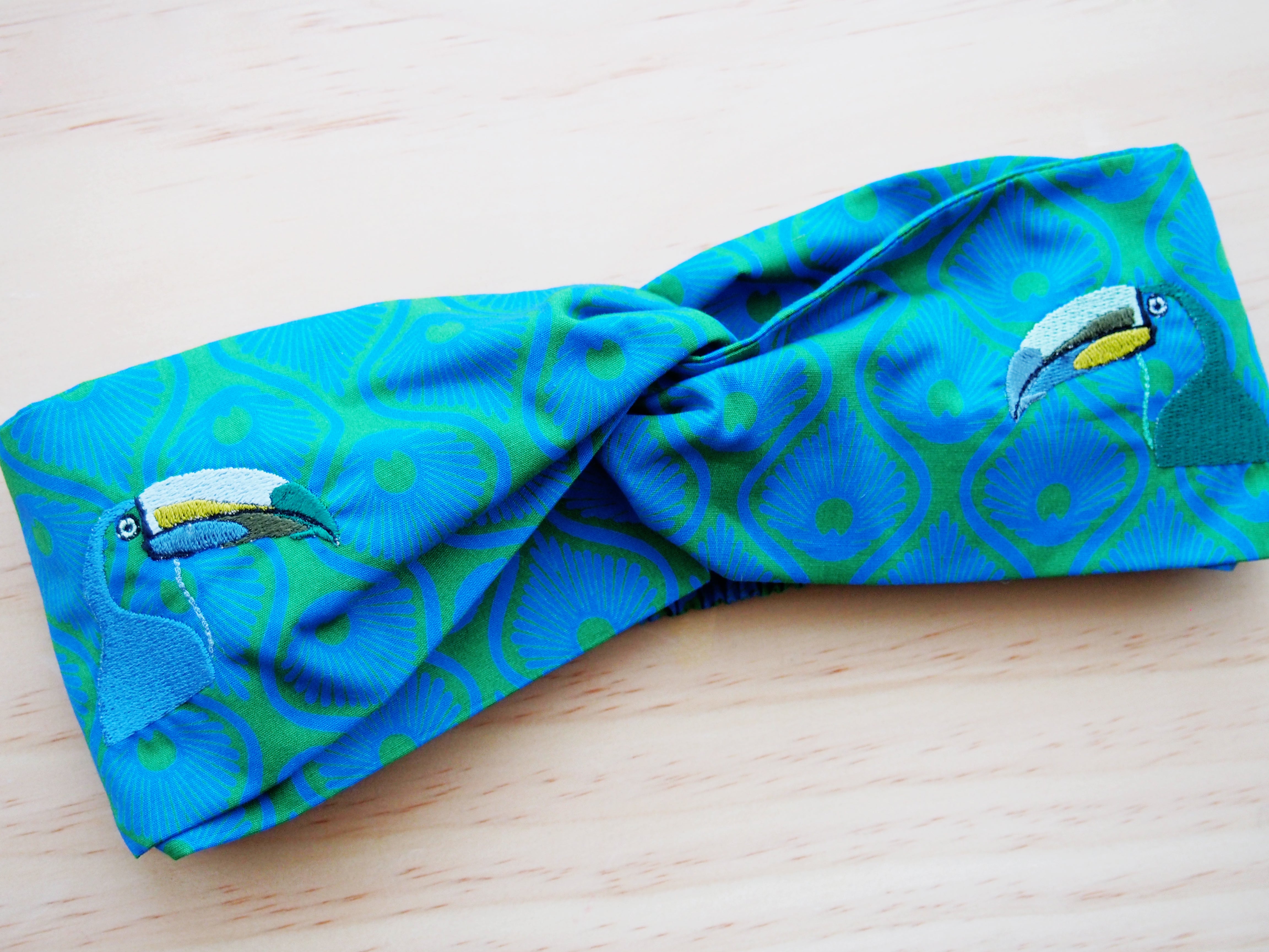 Green & Blue Toucan headband