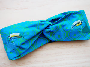 Green & Blue Toucan headband