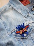 Blue Scarb Brooch