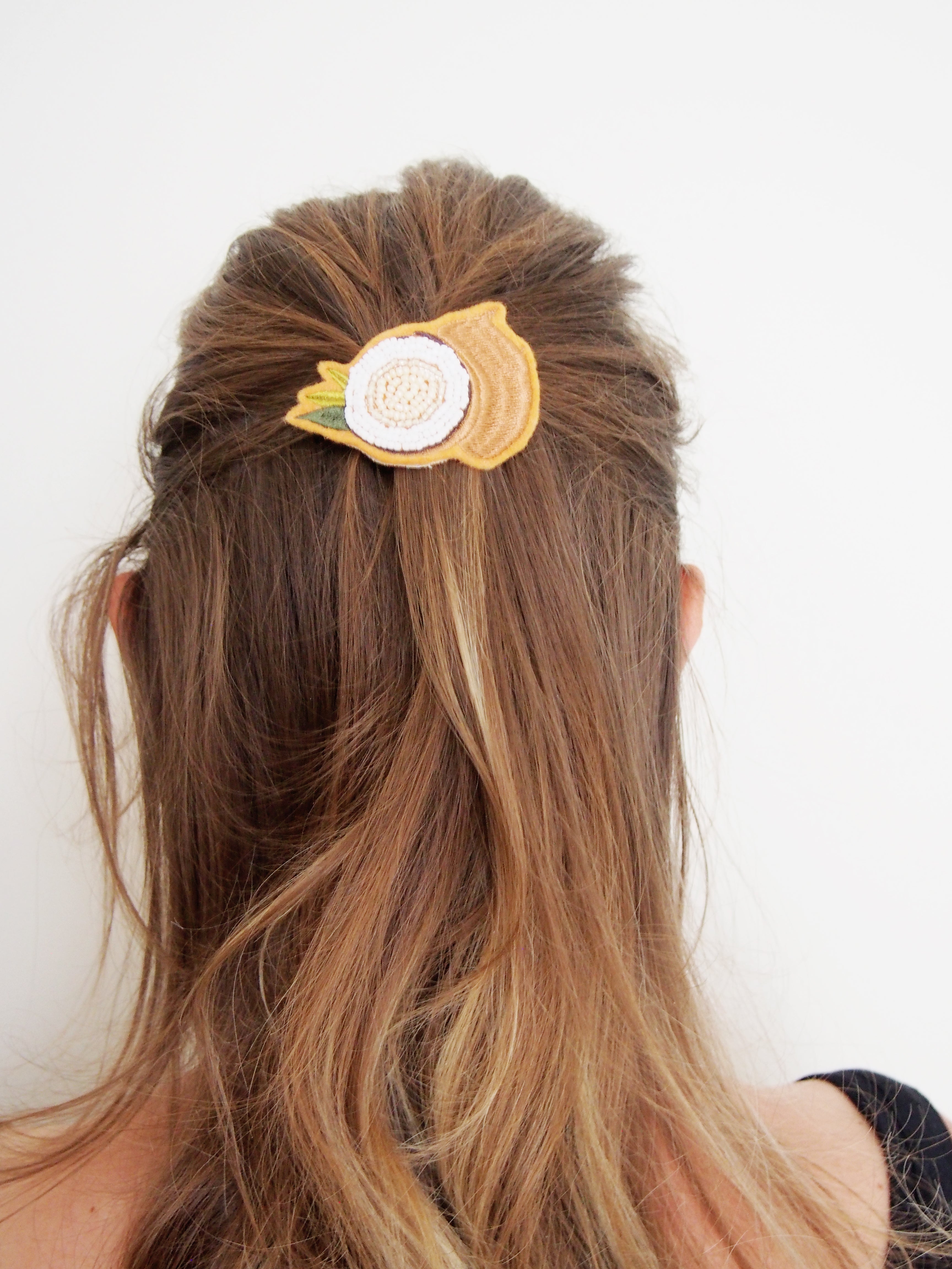 Coconut hair barrette