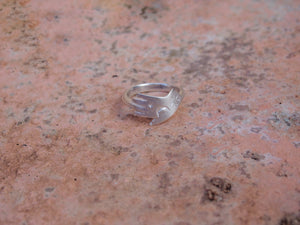 Silver Moon Hand design Ring