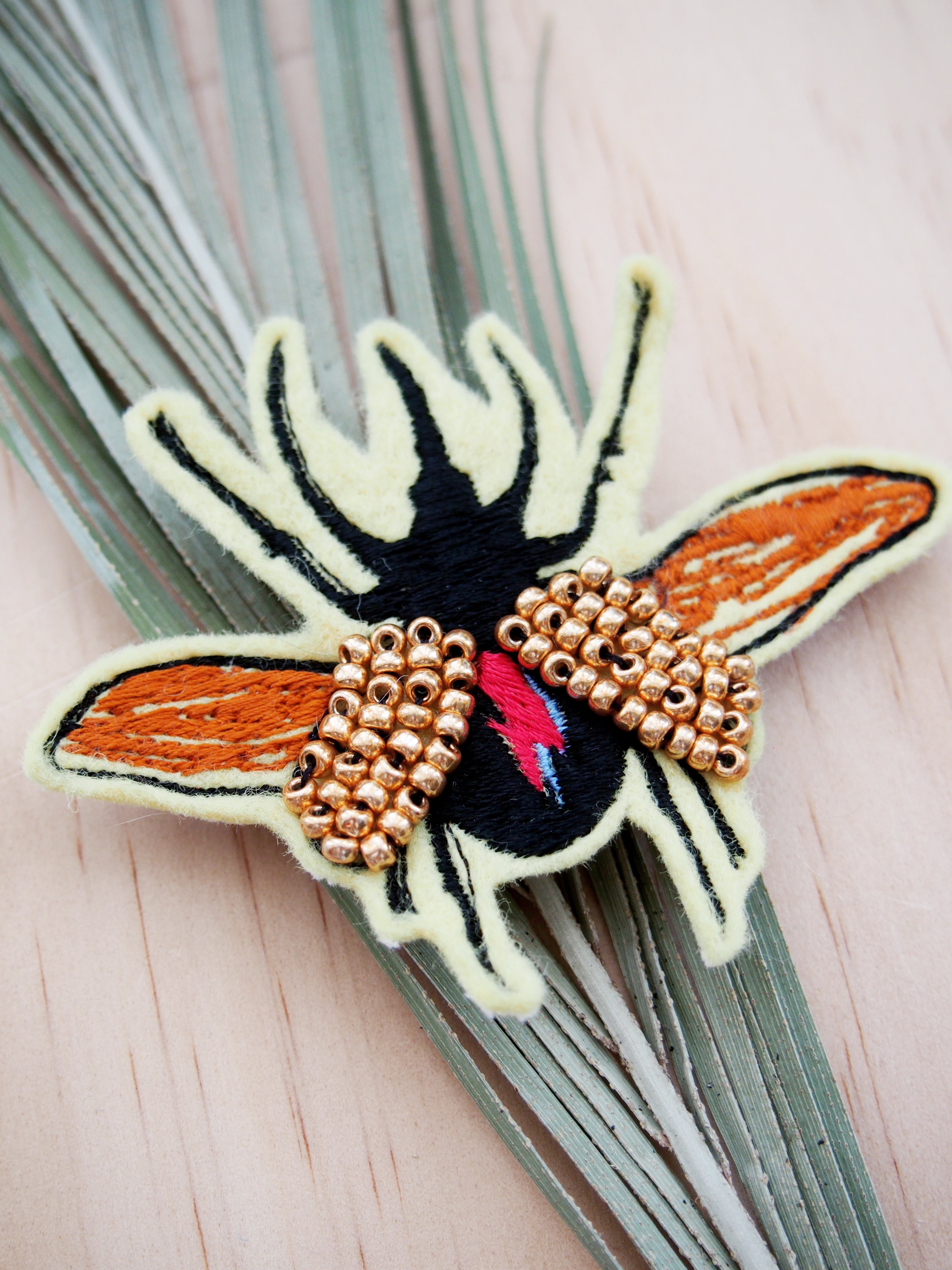 Yellow Scarb Brooch