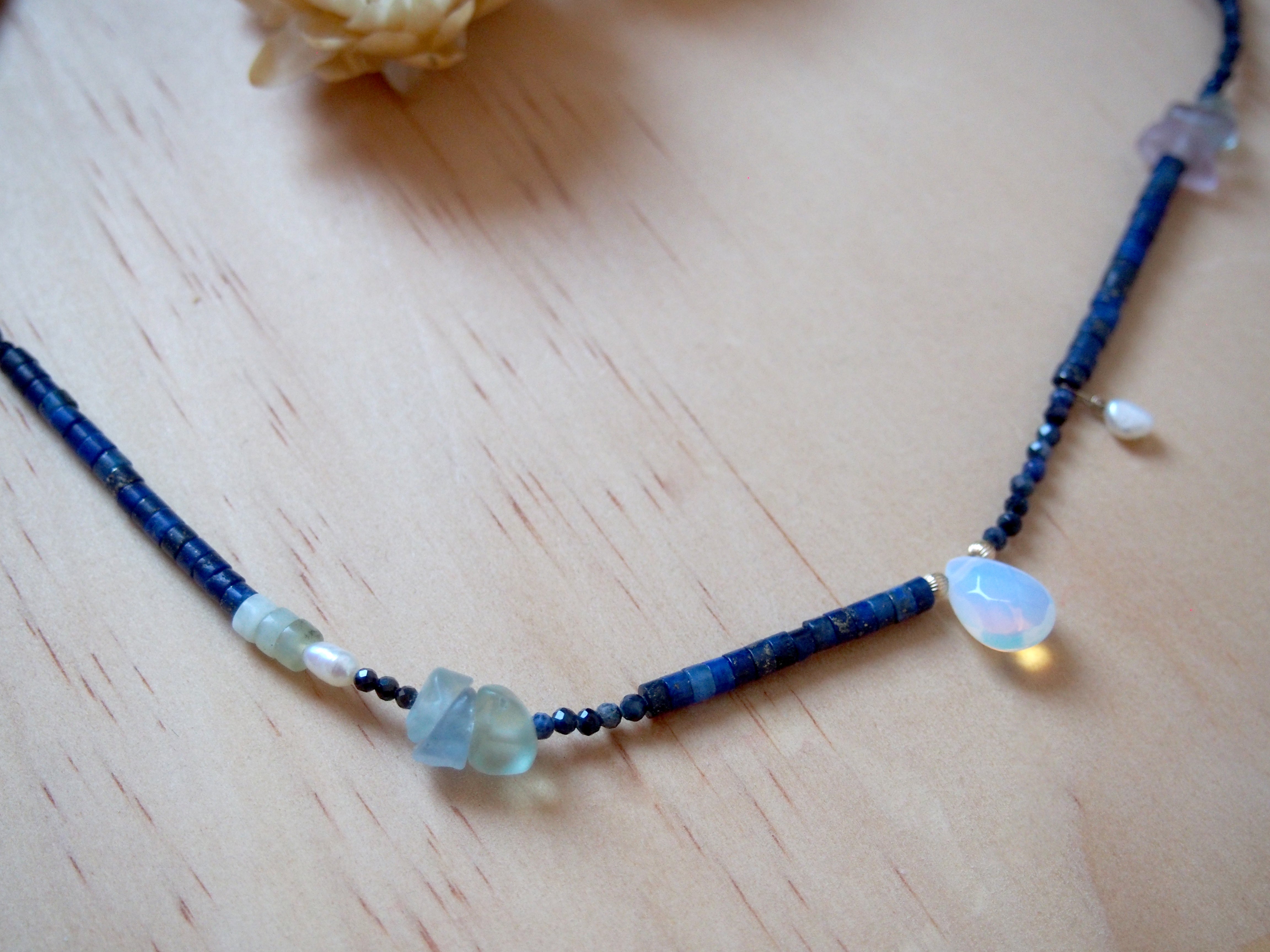 Semi Precious Necklace Lapis Lazuli