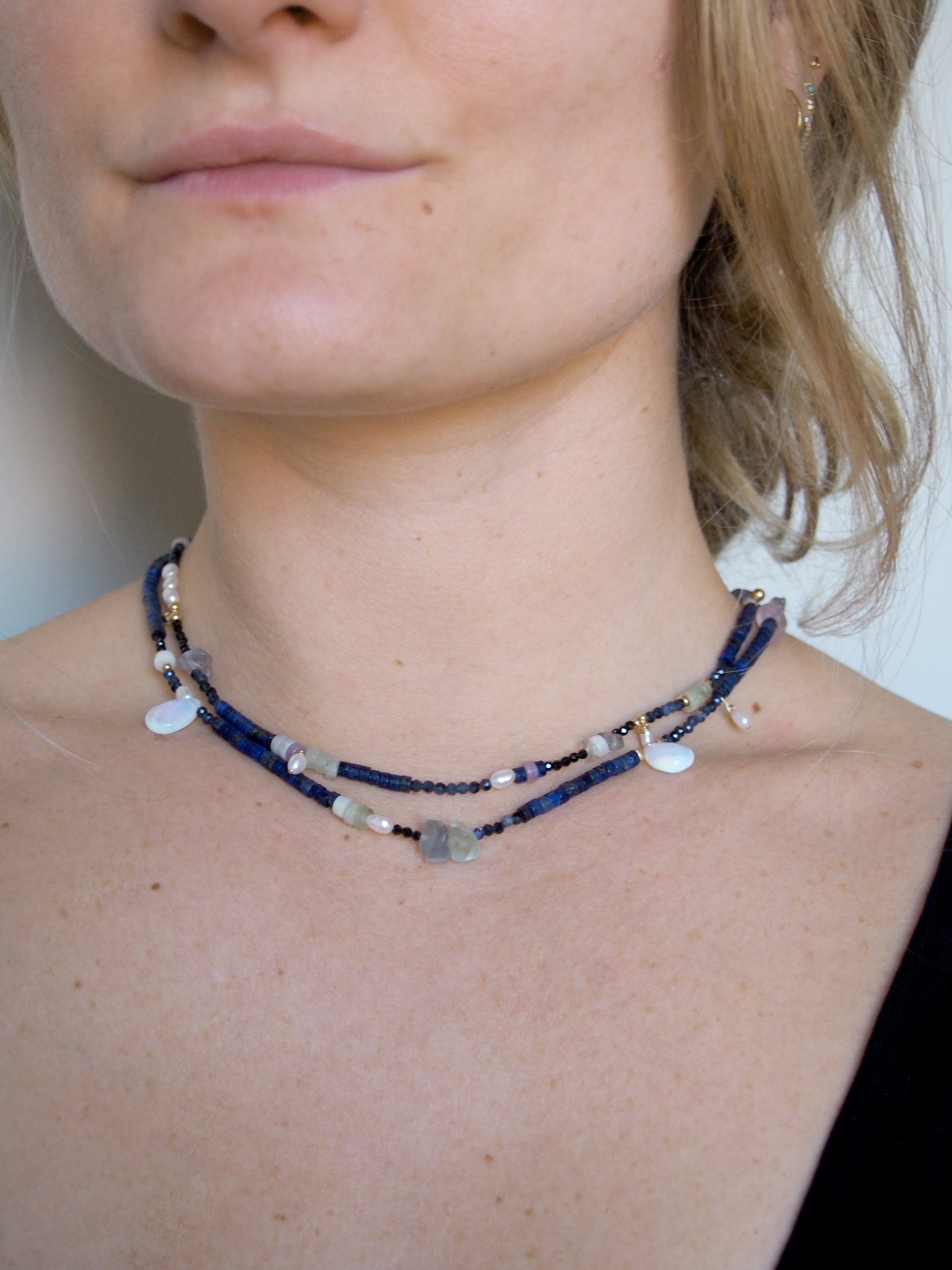 Semi Precious Necklace Lapis Lazuli