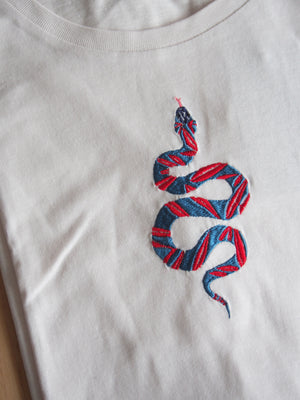 Blue & Red Snake design T-Shirt