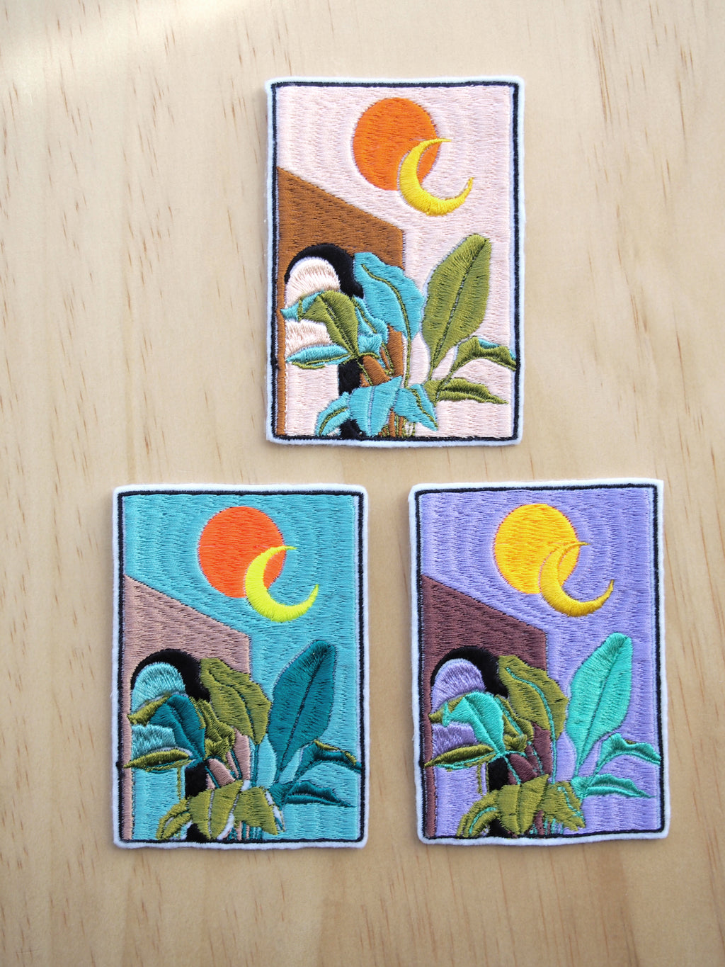 Sun & Moon embroideries